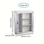 Suur Mahutavus Seinakinnitus Alumiiniumist Ravimikapp Lukuga - Kaasaskantav Mitmekihiline Esmaabikomplekt Koduseks Kasutamiseks