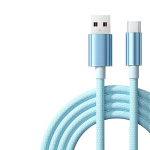 100W 6A PVC &uuml;mar USB-C kiirlaadimiskaabel, l&auml;ikiv viimistlus, Mėlyna