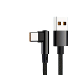 USB-C Laadimiskaabel, Kiire Nurgaga T&uuml;&uuml;p C Kaabel., Juoda