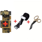 1tk 3-&uuml;hes Taktikaline EMT Komplekt, Molle Žgutt Hoidik Ristiga., Danlino kamufliažas