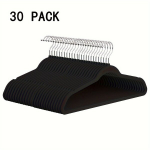 Sametist riidepuud 50 tk, 45cm vastupidavad libisemisvastased riidepuud., Juoda