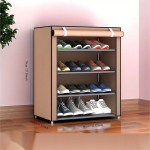 Mitmekihiline jalatsiriiul tolmukindla kardinaga, lihtne kokku panna., 5 auk&scaron;tai ir 4 skyriai kavos