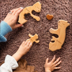 Kohandatud Puidust Karu Perekonna Puzzle - Nimelised 2-5 Nimega, 2 stilius