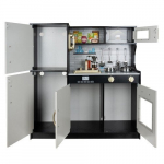 Puidust k&ouml;&ouml;ginurk XL, koos tarvikutega, must/valge/kuldne