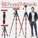 Statiiv Uegogo 187.96 cm Alumiiniumisulamist Kaamera Statiiv Eemaldatava Peaga