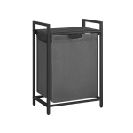 Pesukorv, pesukoguja, metallraam, 73 x 33 x 72 cm, vintagepruun-must