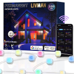Elektritoitega RGBIC karniisivalgustite kett LIVMAN POL-Y01, 36V, 30m, 72LEDi