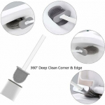 WC-hari, WC-hari, rippuv silikoonist tualetihari, WC-hari silikoonist tualetihari ja -hoidik, veefiltri aluse ja kiiresti kuivav, seinale/p&otilde;randale kinnitatav, alumine c