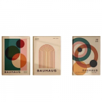 Komplekt 3 Vintage Kesk Sajandi Modernse L&otilde;uendplakatid - Raamita Retro Geomeetriline Kunst Seintele Magamistuppa ja Elutuppa., 12x16/30x40cmx3