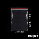 100tk T&otilde;mblukuga Plastikust Kotid, Suletavad L&auml;bipaistvad Kotid, 13*19 cm/5,12*7,48 colio