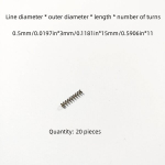 SUS304 Roostevaba Teras Survevedru: 0.5mm Traadi L&auml;bim&otilde;&otilde;t, 3mm V&auml;lisl&auml;bim&otilde;&otilde;t, 5-100mm Pikkused, 20 Tk Kohta.