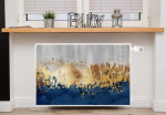 Dekoratiivne magnetiline radiaatorikardina kile, kuldne v&auml;rv, 60x100 cm