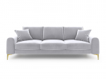 Neljakohaline diivan Mazzini Sofas Madara, helehall/kuldne v&auml;rv