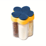 1tk 12.7cm Mitmefunktsionaalne Maitseaine Purk Kaas Kaanega 11.0cmx8.99cm., Sinine