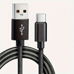 USB Type C Kaabel Kiire Laadimine Andmesidekaabel Telefonidele, Juoda