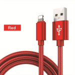 &Uuml;lipikk Kiire Laadimiskaabel USB Andmes&uuml;nkroonimiskaabel IPhone Jaoks Laadija Kaabel IPadile., Raudona