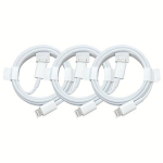 3tk MFi Sertifitseeritud Lightning Kaablid iPhoneile - Kiire Laadimine ja Andmes&uuml;nk, &Uuml;hildub iPhone 14/13/12/11 Pro, iPad & iPodiga.