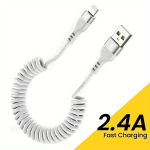 MFi Sertifitseeritud Kevadine USB Kaabel iPhone jaoks., Balta-AL