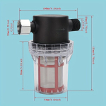 2.54/5.08 cm, &Uuml;ks Sisemine Ja &Uuml;ks V&auml;line Liikuv Liigendfilter, 304 Roostevaba Teras Filterekraan, Torustik, Tualeti Filtreerimine, Pestav, Aia Vesiviljelus, Plastik, L&auml;bipaistev Paigaldus Koht., HJ 2,54/5,08 cm 10 tinklelio