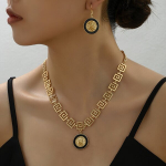 1 Paar K&otilde;rvar&otilde;ngaid + 1 Kaelakee Elegantne Ehted Komplekt 18k Kullatud variant-83909