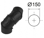 Universaalne reguleeritav kurv, millel on 2 revisjoniga. Mustast metallist 2 mm. D-150 mm.