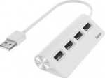 USB-keskus - Hama - 4 portti - USB 2.0 - Valkoinen v&auml;ri - 4 lis&auml;porttia