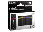 USB pulk 16GB USB M&auml;lupulk EMTEC K100 (Mini karbis, 10 tk komplektis)