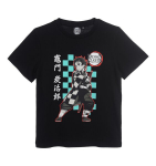 T-s&auml;rk poistele Demon Slayer, must