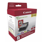 Multipack ink cartridges + photo paper pack - CANON - CLI-581XL Black/Cyan/Magenta/Yellow - High yield