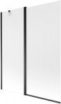 Mexen Flip 2-osaline vanniekraan 140 x 150 cm, h&auml;rm, must - 894-140-101-70-30