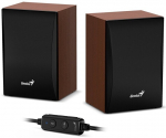 GENIUS repro SP-HF380BT/ 2.0/ Bluetooth/ 3W/ dřevěn&eacute;/ barva dřevo