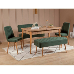 S&ouml;&ouml;gilauakomplekt(5osa),129x75x80cm,47x90x45cm,110x50x40cm,atlandi m&auml;nd,roheline