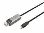 DIGITUS PREMIUM 8K 30Hz USB-C/DisplayPort kahepoolne adapterkaabel 1m