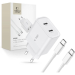 2x USB C kaabel &ndash; valge