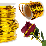 Dekoratiivne floristi traat, 15 m, kuldne