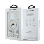 Karl Lagerfeld KLHMP16LLGKCSGH iPhone 16 Pro 6.3" hardcase transparent Liquid Glitter Karl&Choupette Head Magsafe