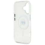 Karl Lagerfeld KLHMP16SHLSKIH iPhone 16 6.1" biały|white hardcase IML Metal Karl Head MagSafe