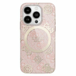 Guess GUHMP16LH4PYEEP iPhone 16 Pro 6.3" r&oacute;żowy|pink hardcase IML Peony On 4G Background MagSafe