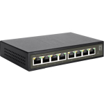 LevelOne GES-2108 hallatav L2 Gigabit Ethernet l&uuml;liti, 8-porti RJ-45, 16 Gbit/s, must, DC toitega
