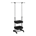 Riidenagi Home4You Fergus, 47-77x29x92-165 cm, must