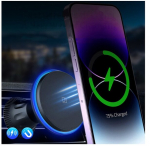 Happy People 15 W 2 in 1 automagnetiline juhtmeta telefonilaadija Magnettelefonihoidik