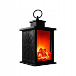 Leegiefektiga LED kaminalamp, 14x14x24,5 cm