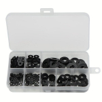 250tk Nailonist Lame Seibikomplekt, Seibid M2/M2.5/M3/M4/M5/M6/M8 jaoks., Juoda