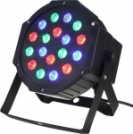 Diskolamp, 18 LED, 3 LED RGB raamiga