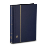 V&auml;ikeformaadiline markide album Leuchtturm BASIC LS 4/32, A4 formaat, 64 musta lehek&uuml;lge, sinine