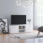 vidaXL telerikapp, valge, 120 x 34 x 37 cm, puitlaastplaat