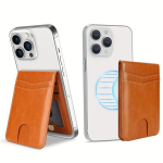 PU Kunstnahast Mobiiltelefoni Magnetkaart Hoidja &Otilde;huke Krediitkaardi Hoidja.