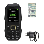 Telefon &Otilde;ues Dual Sim -I Pikk Ooterežiim Mobiiltelefon 5800Mah Mobiiltelefon Must (El -Pistik 110? 240V)