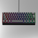 Musta RGB V&auml;rviline Valgustusega M&auml;nguklaviatuur, Mini 60% 61 Klahvi, USB-&uuml;hendusega.