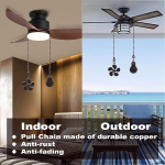 2tk Retro Pirn & 5-labaline Ventilaator T&otilde;mblukuga - Antiikviimistlus, Luku Juhtimine, &Uuml;hildub Amazon Alexaga , Raudona senovinė